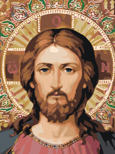 Картина по номерам Иисус. Икона на стену