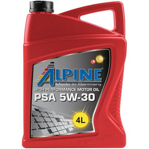 Синтетическое моторное масло ALPINE PSA 5W-30 4л.