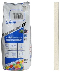 <b>Затирка</b> <b>Mapei</b> №103 белая луна 2 кг <b>Затирка</b> для швов плитки <b>Mapei</b> Keracolor FF – цветной цементный со
