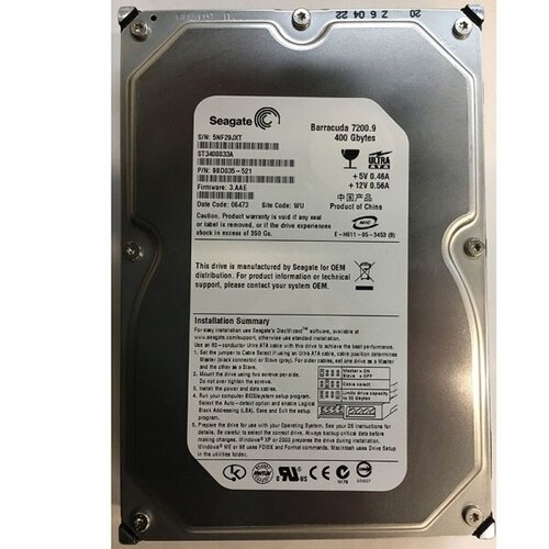 Жесткий диск Seagate 9BD035 400Gb 7200 IDE 35 HDD 869000₽
