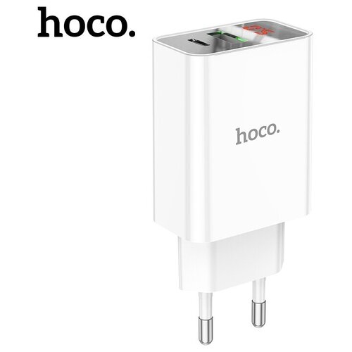 Сетевое зарядное устройство Hoco C100A, PD20W+QC3.0, белый