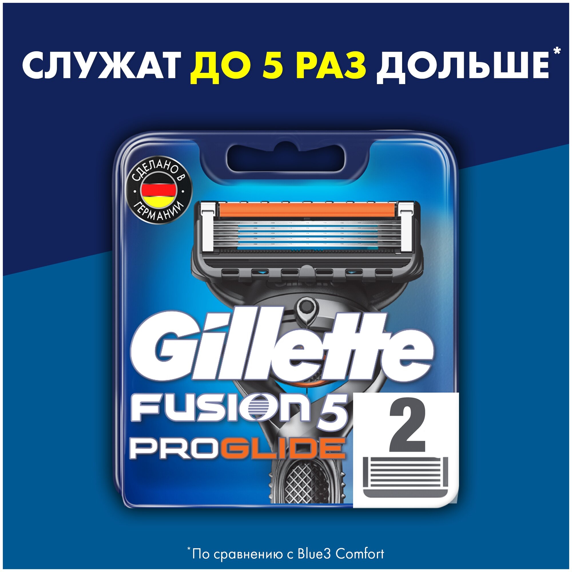 Сменные кассеты Gillette Fusion ProGlide, 2 шт.