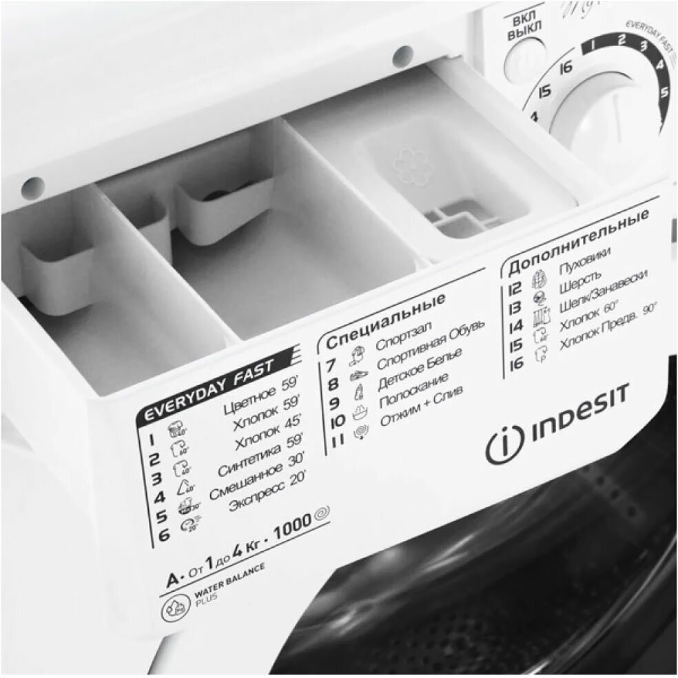 Обзор: Стиральная машина Indesit EWUC 4105, отсрочка запуска, белый