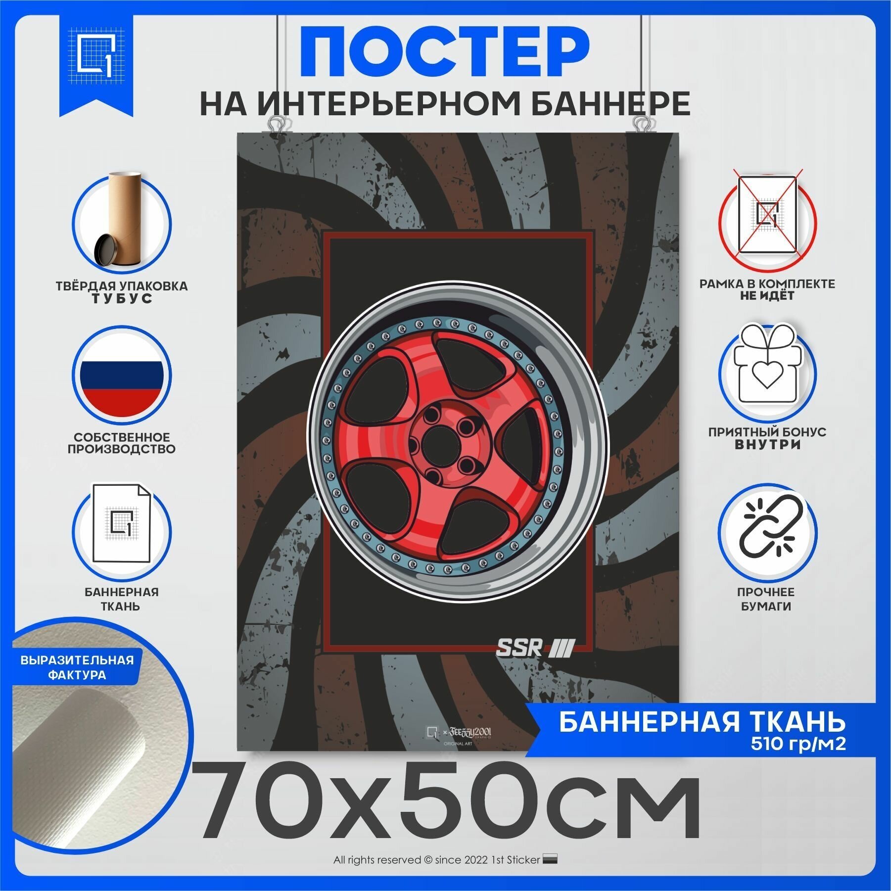 Постеры на стену интерьерный холст SSR Meister s1