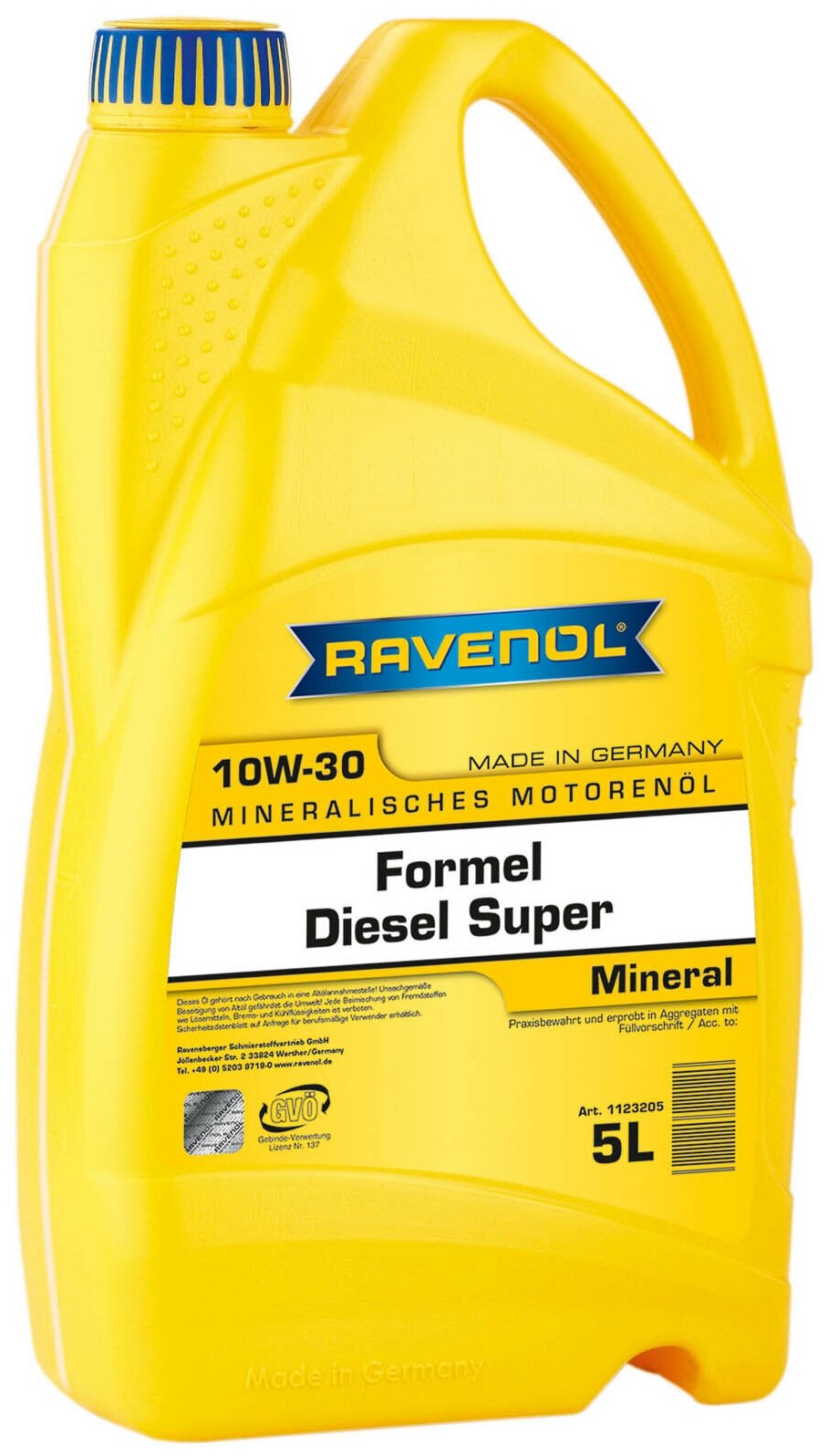 Моторное масло RAVENOL Formel Diesel Super SAE 10W-30 ( 5л) new