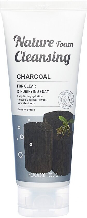 Увлажняющая пенка для умывания с древесным углем NATURE FOAM CLEANSING #CHARCOAL 150 мл. FOODAHOLIC