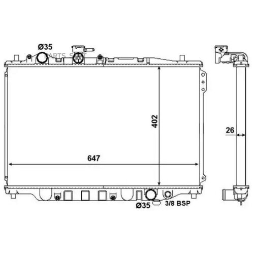 NRF 506518 NRF 506518_радиатор системы охлаждения\ Mazda 626 1.6-2.2i 87-92