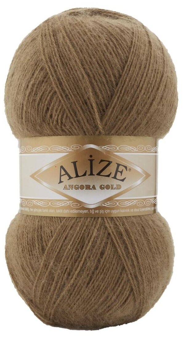 Пряжа Alize ANGORA GOLD 466 т.бежевый. Упаковка - 5 мотков