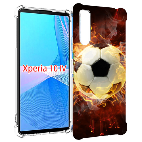Чехол MyPads Огненный-мяч для Sony Xperia 10 IV (10-4) задняя-панель-накладка-бампер