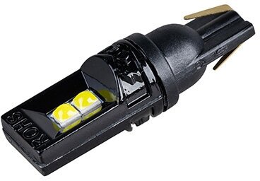 Автолампа диод T10 (W5W) 12-24V 4 SMD диодов без цоколя 1-конт Белая SKYWAY Салон габариты