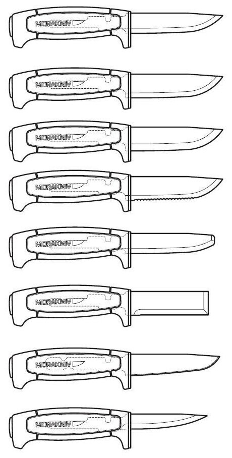 Нож Morakniv Flex (12248) стальной лезв.88мм прямая заточка черный/голубой - фото №4