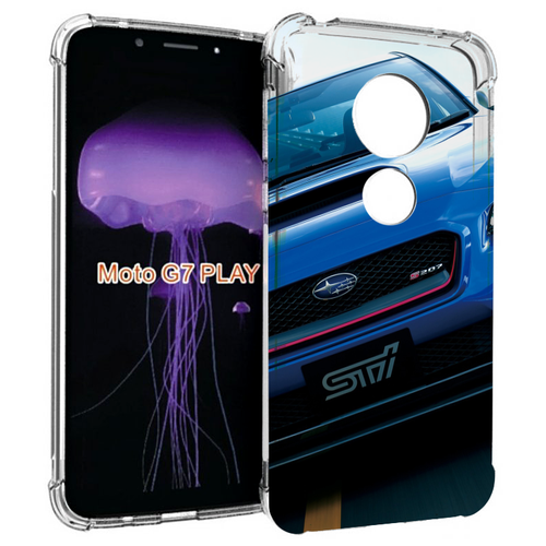 Чехол MyPads субару subaru 2 для Motorola Moto G7 Play задняя-панель-накладка-бампер