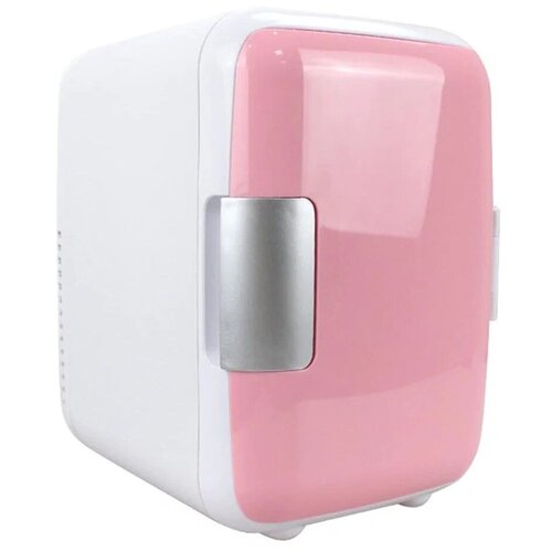 Автомобильный холодильник 4 литра / Мини холодильник / Портативный переносной холодильник / Сумка Холодильник / розовый