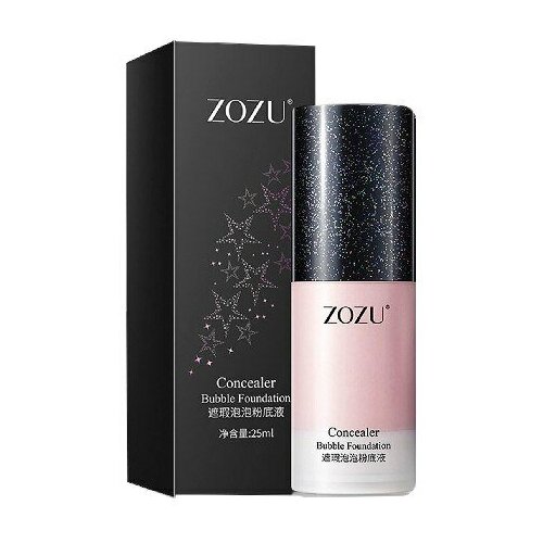 ZOZU Основа под макияж увлажняющая Concealer Bubble Liquid Foundation, слоновая кость, 25мл