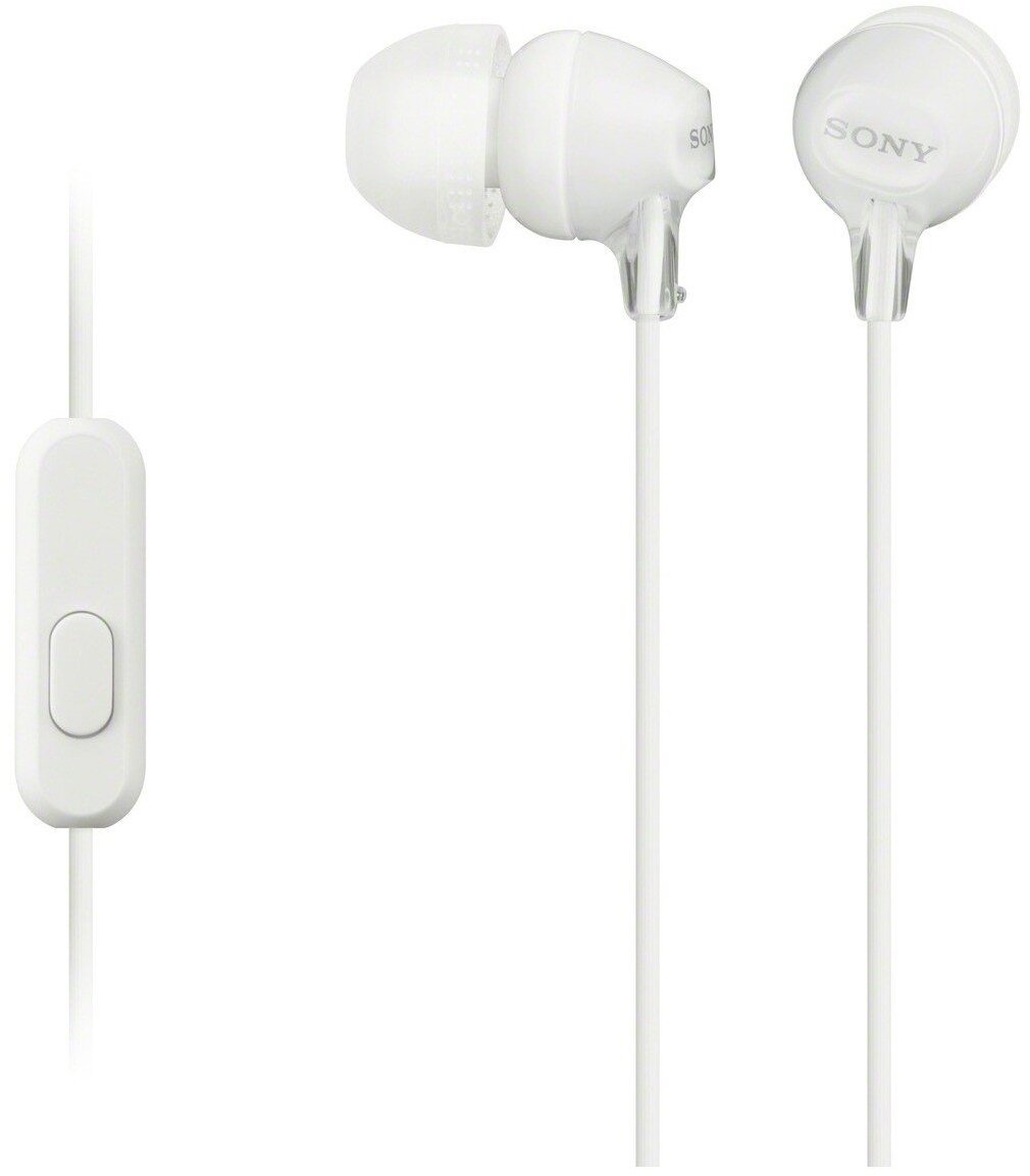 Sony MDR-EX15AP White - вставные наушники с гарнитурой, белые