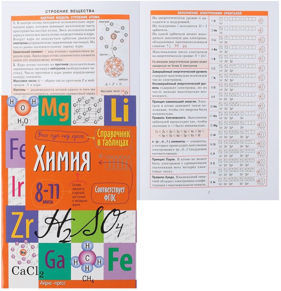 Справочник в таблицах. Химия. 8-11 классы - фото №8