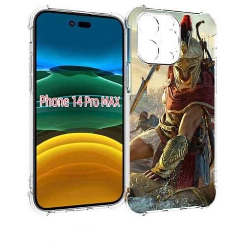 Чехол MyPads Assassin's Creed Odyssey Kassandra мужской для iPhone 14 Pro Max задняя-панель-накладка-бампер