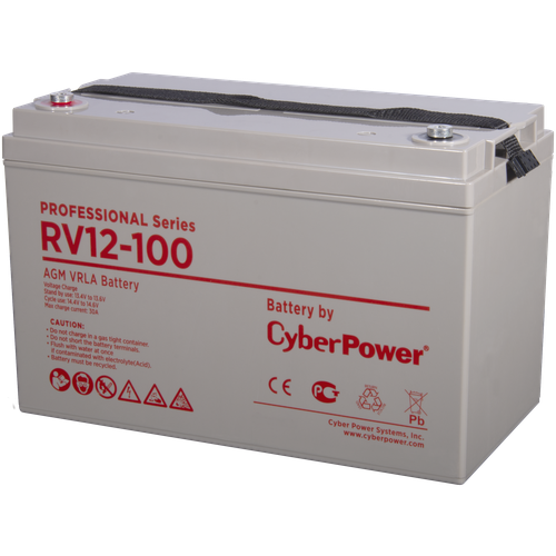 Аккумуляторная батарея PS CyberPower RV 12-100 / 12 В 100 Ач - Battery CyberPower Professional series RV 12-100 / 12V 100 Ah аккумуляторная батарея ps cyberpower rv 12 5 12 в 5 7 ач battery cyberpower professional series rv 12 5 12v 5 7 ah