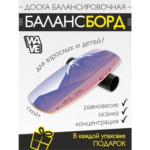 Доска балансировочная WAVE Skate + ролик + подарок баланс борд elements eight восьмерка geometry