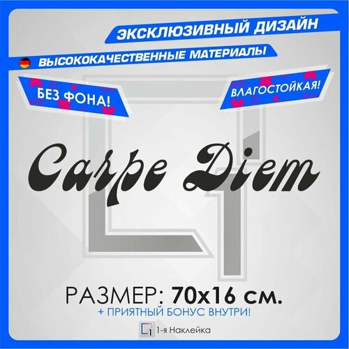 Наклейки на автомобиль Carpe Diem 70х16см