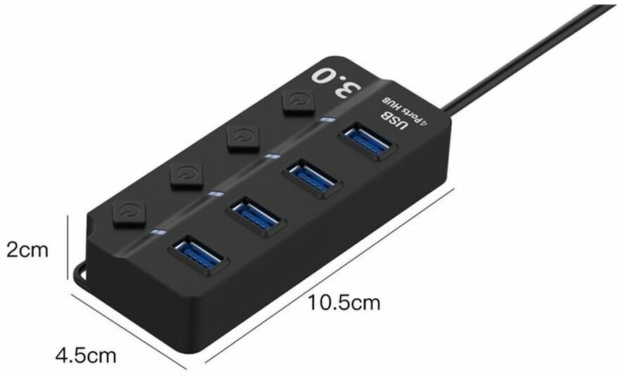 Разветвитель-хаб USB hub с USB 3.0, 4 порта