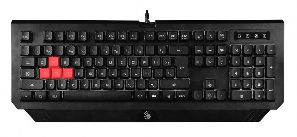 Клавиатура A4TECH Bloody B120N USB c подставкой для запястий черный