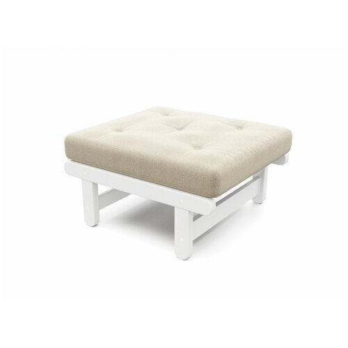 Пуф квадратный Soft Element Снорри на ножках, в прихожую, пуфик для ног, рогожка, голубой, стиль современный лофт