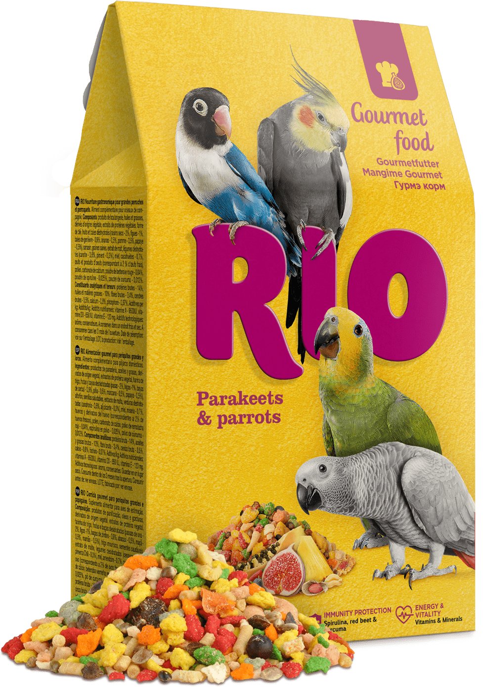 RIO Eggfood 250 г яичный корм для средних и крупных попугаев 3 шт