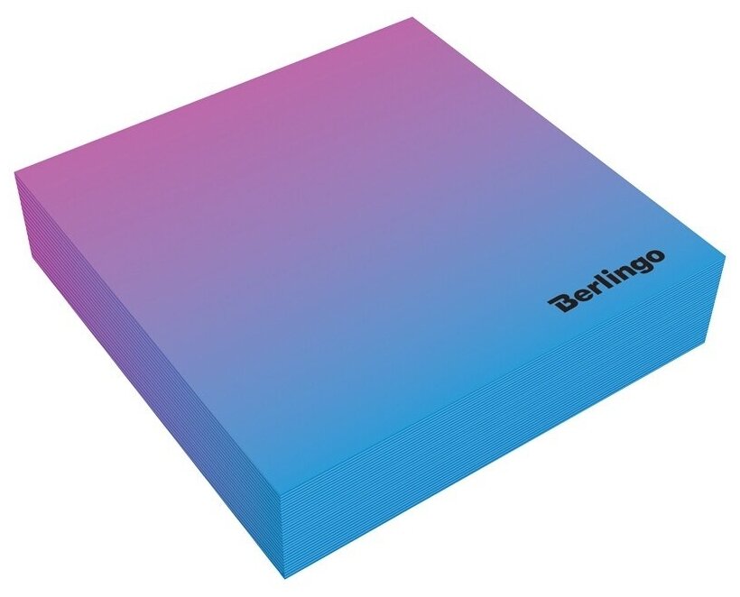 Блок для записи Berlingo декоративный, на склейке, "Radiance", 8,5х8,5х2 см, голубой-розовый, 200 листов (LNn_00051)