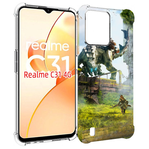 Чехол MyPads Horizon Zero Dawn для OPPO Realme C31 задняя-панель-накладка-бампер