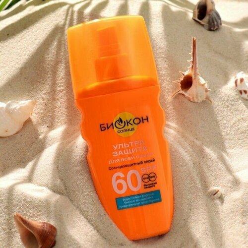 Солнцезащитный спрей SPF 60 для всей семьи, 160 мл солнцезащитный спрей биокон spf 60 для всей семьи 160 мл