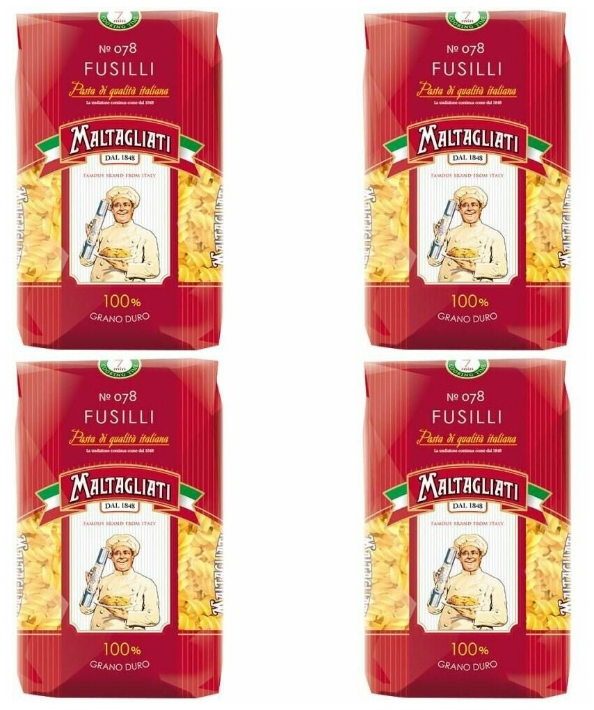 Maltagliati Макаронные изделия Fusilli Спираль, 450 г, 4 шт. - фотография № 1