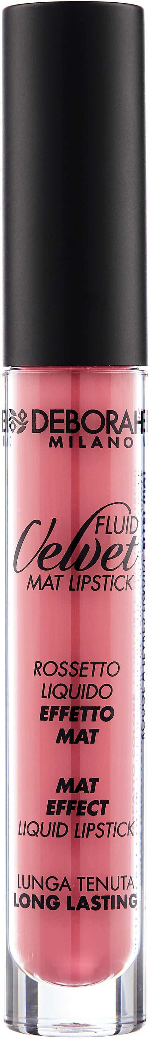 DEBORAH жидкая помада для губ матовая Fluid Velvet Mat Lipstick, оттенок 08 classy mauve