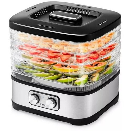 Kitfort Сушилка для овощей и фруктов Kitfort KT-1940 240 Вт 5 ярусов серебристо-чёрная 1116800₽