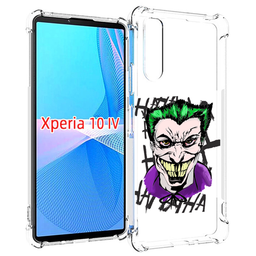 Чехол MyPads Джокер-крейзи для Sony Xperia 10 IV (10-4) задняя-панель-накладка-бампер