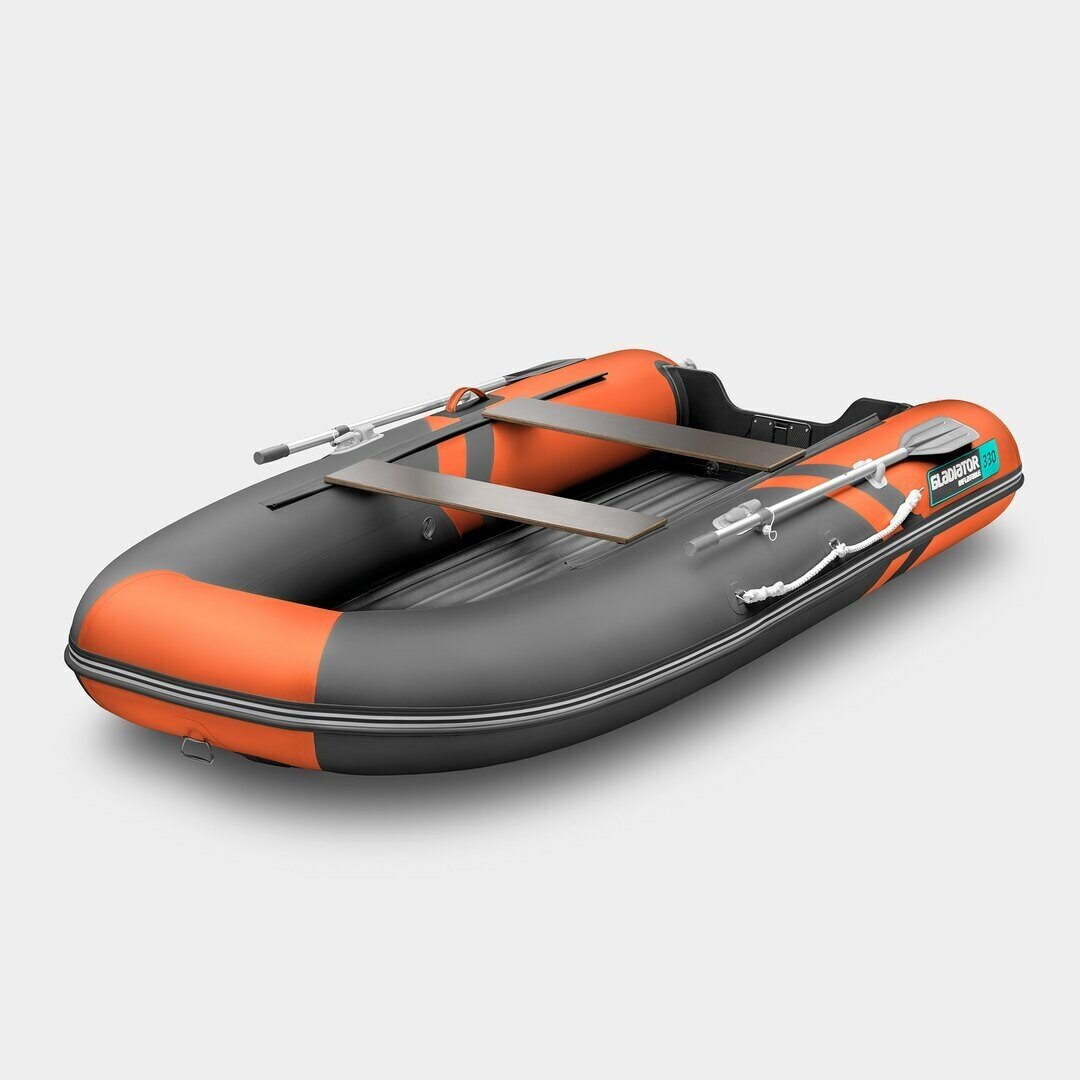 Надувная лодка GLADIATOR E330S оранжево/темно-серый