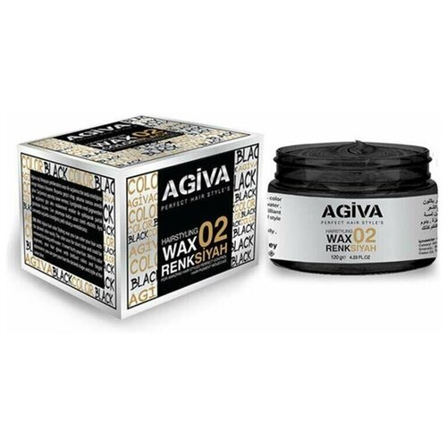 AGIVA Color Wax 02 BLACK Воск для волос черный 120 мл