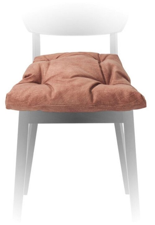 Подушка на стул подушка для стула подушки для путешествий подушка декоративная подушка для стула на липучках 38х38х5 см. Цвет светло-коричневый