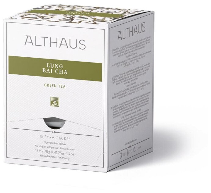 Чай Althaus Pyra Pack Lung Bai Cha, 15пак/уп (TALTHL-P00006)