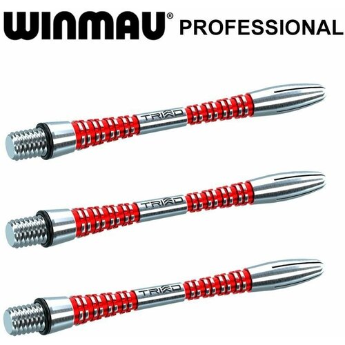 Хвостовики для дротиков Winmau Triad Aluminium Red (Medium - 47мм). Аксессуары для Дартс. 3 хвостовика. хвостовики для дротиков winmau astro aluminium medium аксессуары для дартс 3 хвостовика