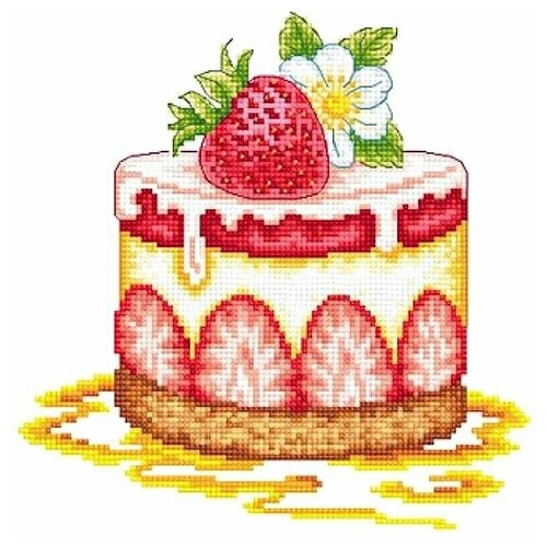 Набор для вышивания Сделано с любовью Неженка 18x18 см, Десерты Ягоды Еда