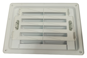 Вентиляционная регулируемая решетка для цоколя KROVENT, RAL 9003 белый - фотография № 2