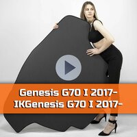 Коврик EVA в багажник для Genesis G70 I (IK) 2017-2022. Ева (Эва) автоковрик в багажник на Джинезис Г70 Ромб Серый с черной окантовкой