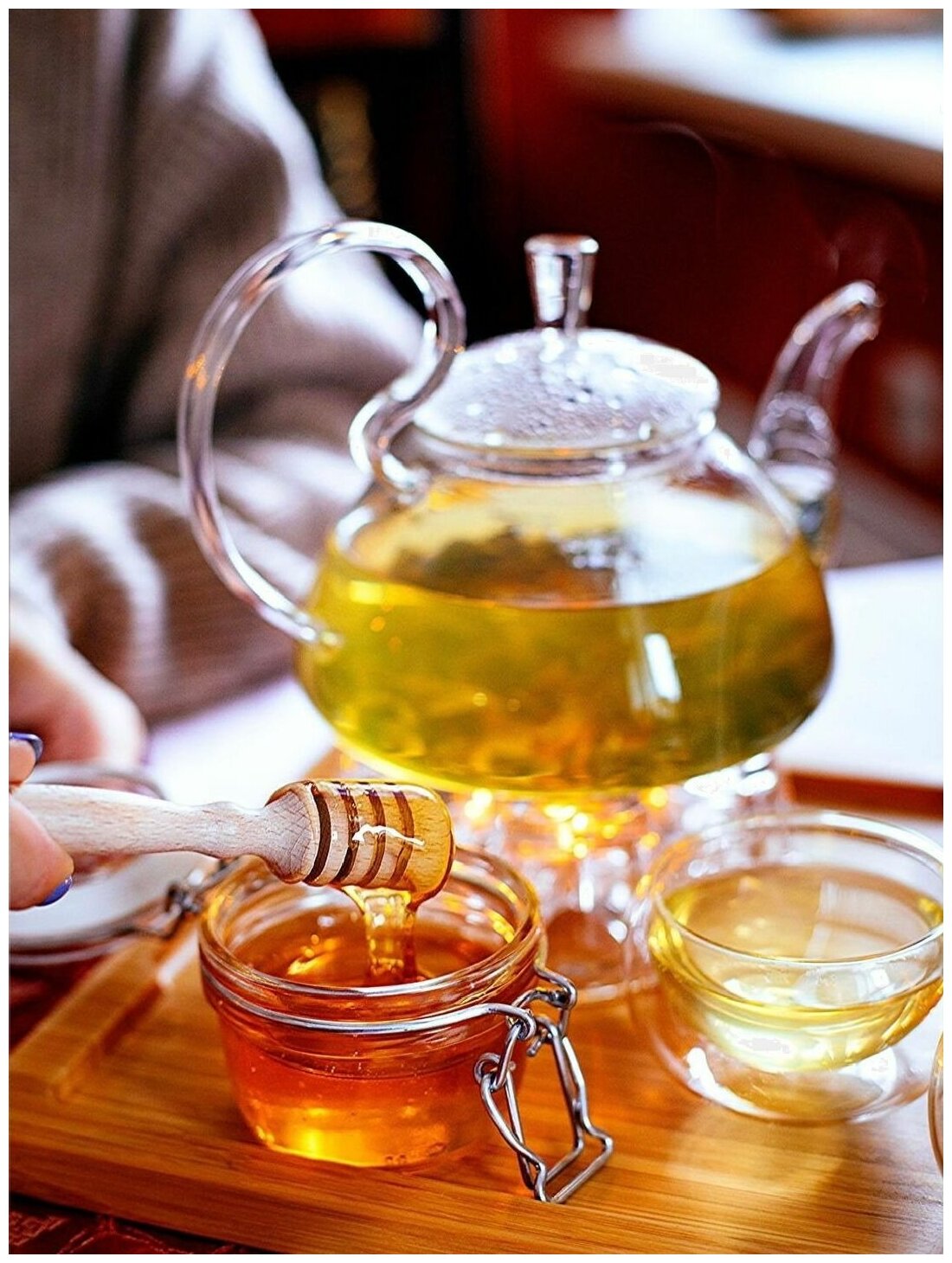 Чай зеленый Манговый Улун, китайский классический листовой весовой "JustMont ", 50 гр - фотография № 2