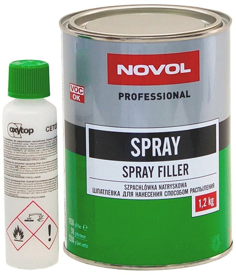 NOVOL Spray Filler Жидкая шпатлевка 1,2 кг.