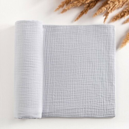 Пелёнка муслиновая Light gray 135х100 см двухслойная 100 хлопок 1358₽