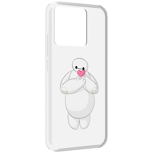Чехол MyPads снеговик-с-сердечком для Xiaomi Redmi 10A задняя-панель-накладка-бампер