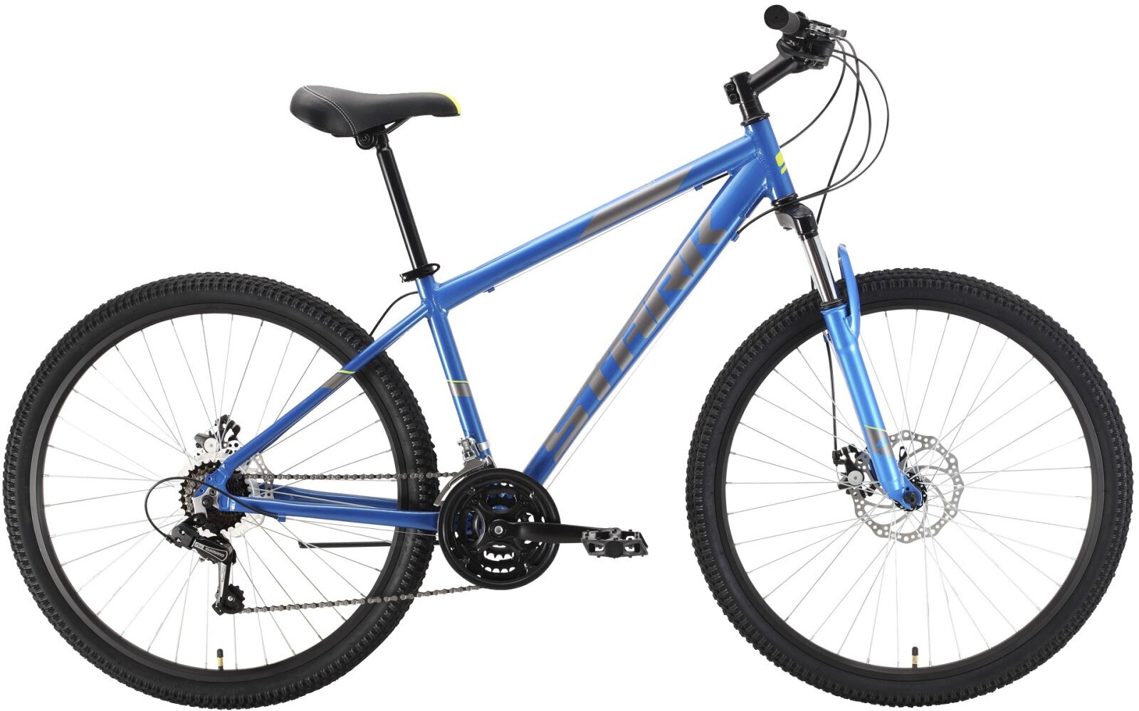 Горный велосипед Stark Tank 27.1 D (2021) 16" Сине-серый (151-165 см)