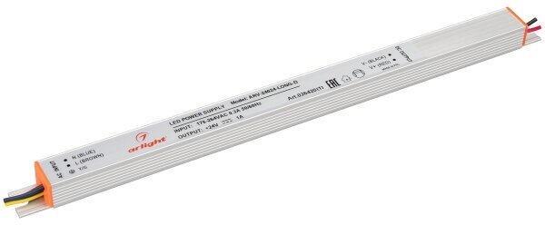 Источник напряжения Arlight Блок питания ARV-24024-LONG-D (24V, 1A, 24W)