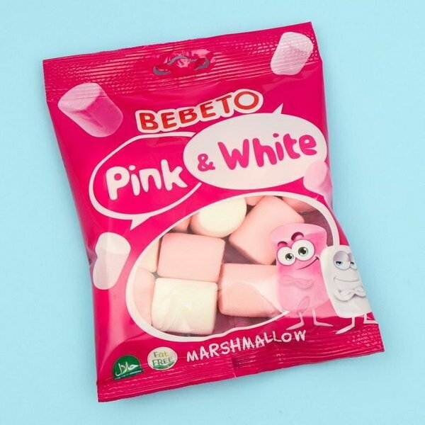 Маршмеллоу Bebeto Pink&White со вкусом ванили и клубники, 60 г - фотография № 7